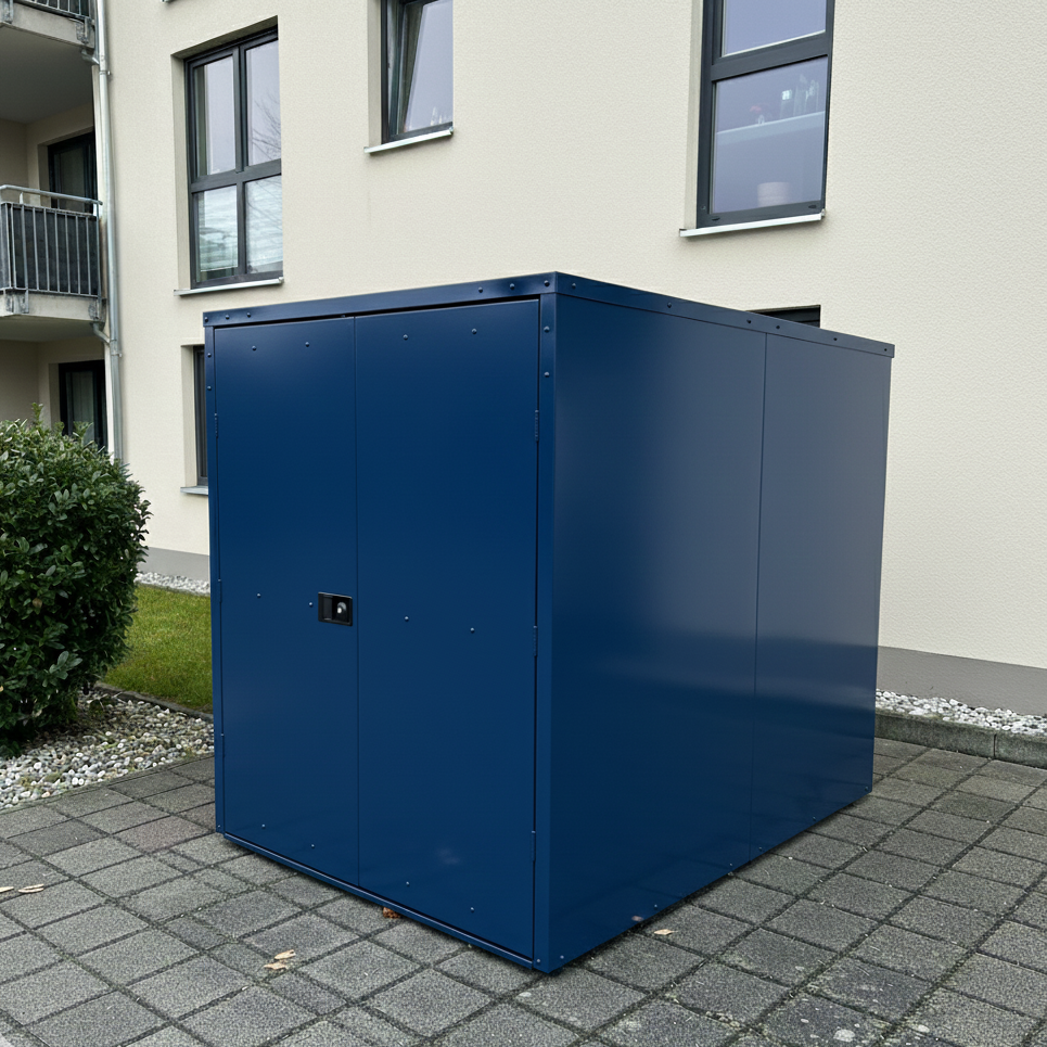 elektromobil garage blau