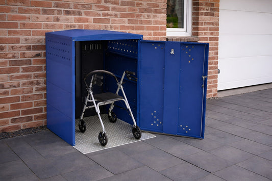rollator box in blau