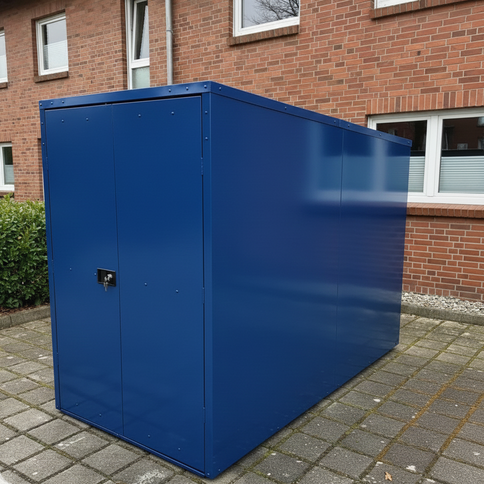 rollatorgarage lang blau