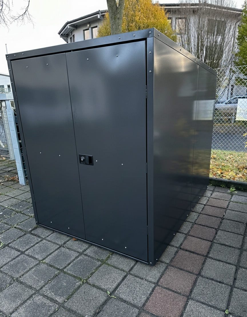 Elektromobilgarage schwarz