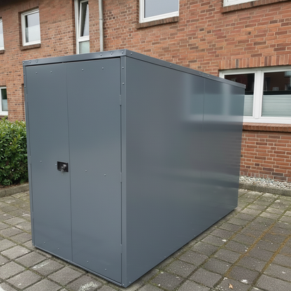 rollatorgarage lang grau