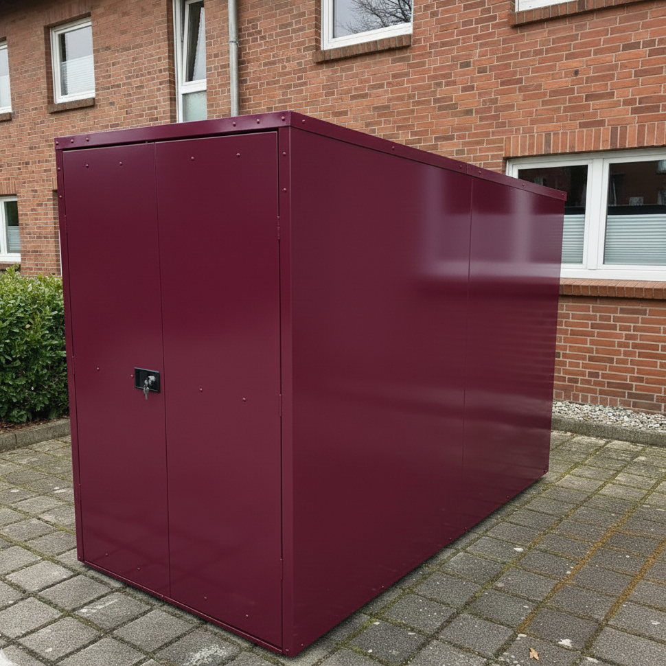 rollatorgarage lang rot